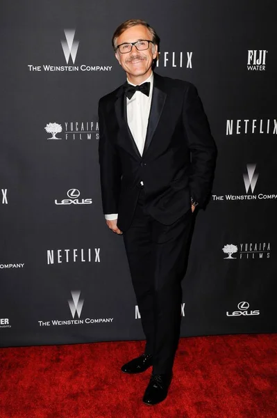 Christoph Waltz Llega Weinstein Company 2014 Golden Globes Party Trader — Foto de Stock