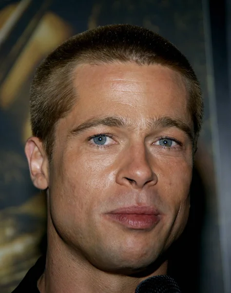 Brad Pitt Frequenta Gli Stati Uniti Prima Rappresentazione Troy Allo — Foto Stock