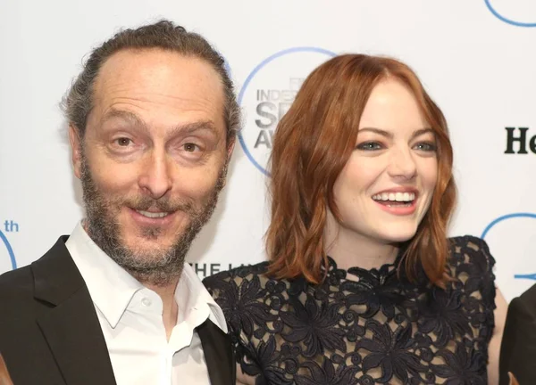 Emmanuel Lubezki Emma Stone Utmärkelse För Bästa Funktionen För Birdman — Stockfoto