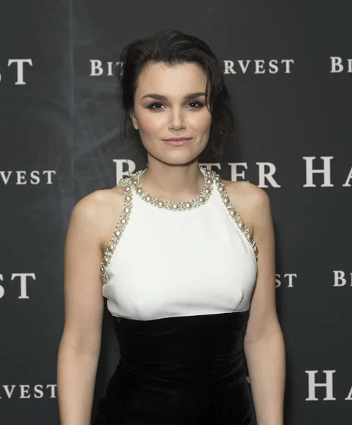 Samantha Barks Bitter Harvest Premiere Için Gelenler Amc Loews Lincoln — Stok fotoğraf