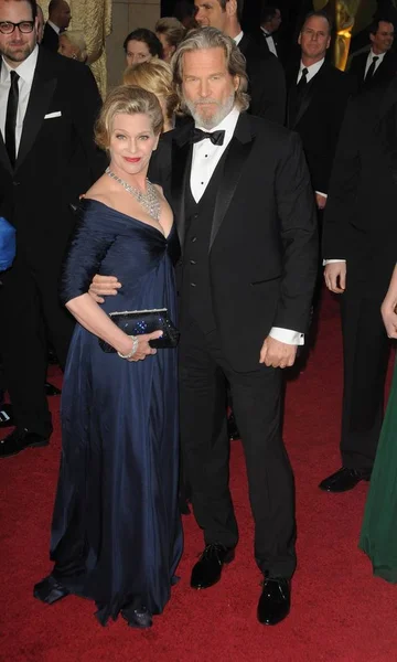 Susan Bridges Jeff Bridges Aux Arrivées Pour Les Oscars Academy — Photo