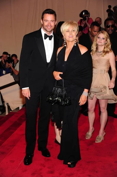 Hugh Jackman Deborra Lee Furness Arrivals American Woman Fashioning National — Foto de Stock