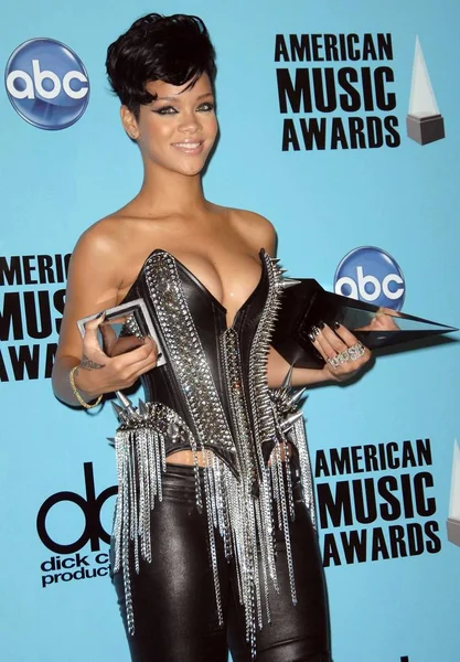 Rihanna Sala Imprensa Para American Music Awards 2008 Press Room — Fotografia de Stock