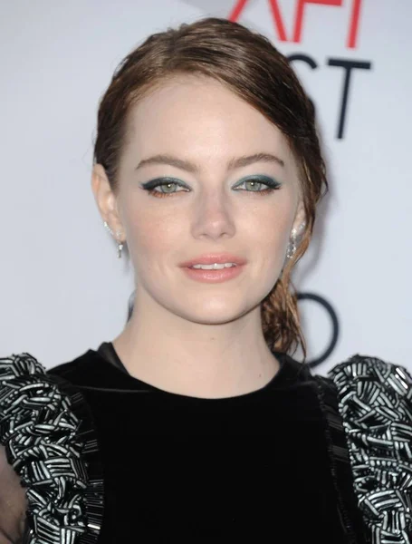 Emma Stone Przy Przyjazdów Land Gala Premiere Afi Fest 2016 — Zdjęcie stockowe