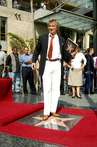 Rod Stewart Alla Cerimonia Induzione Star Hollywood Walk Fame Rod — Foto Stock