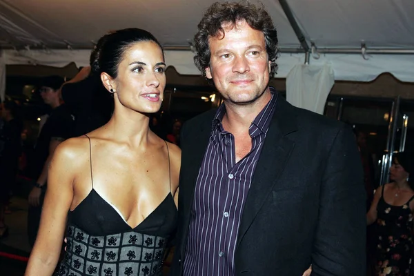 Livia Giuggioli Colin Firth Ved Ankomst Til Hvor Sandheden Lies - Stock-foto