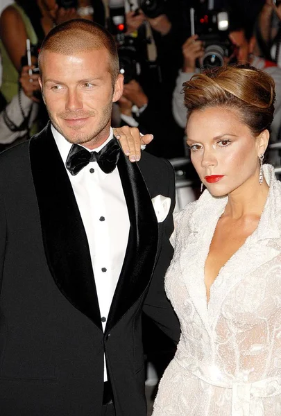David Beckham Victoria Beckham Las Salidas Para Gala Anual Noche — Foto de Stock