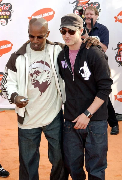 Jamie Foxx Justin Timberlake Bij Aankomsten Voor Nickelodeon Kid Choice — Stockfoto
