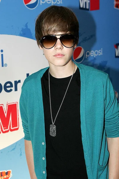 Justin Bieber Scenen För Pepsi Fläkt Jam Super Bowl Concert — Stockfoto