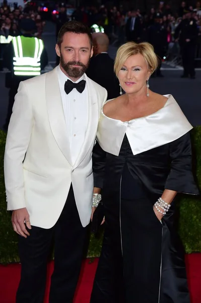 Hugh Jackman Deborra Lee Furness Arrivals Charles James Fashion Opening — Fotografia de Stock