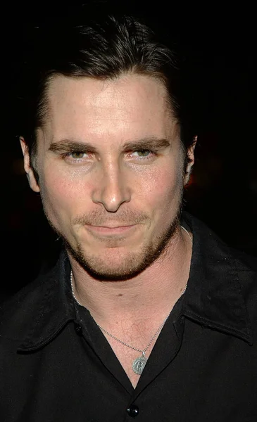 Christian Bale Premierje Gépész Ziegfeld Theater Szeptember 2004 Nyc Fotó — Stock Fotó