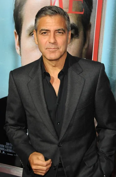 George Clooney Beérkezések Ides Március Screening Samuel Goldwyn Theater Ampas — Stock Fotó