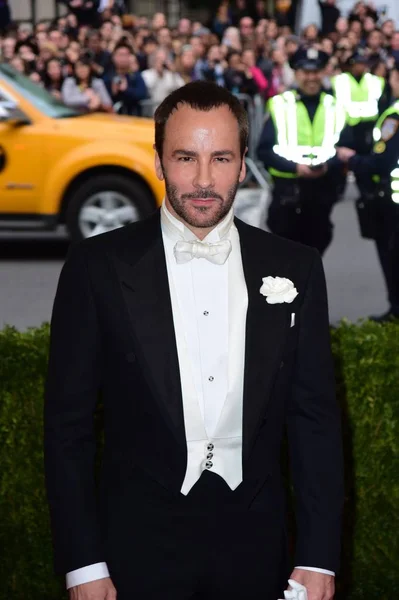 Tom Ford Vid Ankomst För Charles James Fashion Öppnings Kväll Stockbild