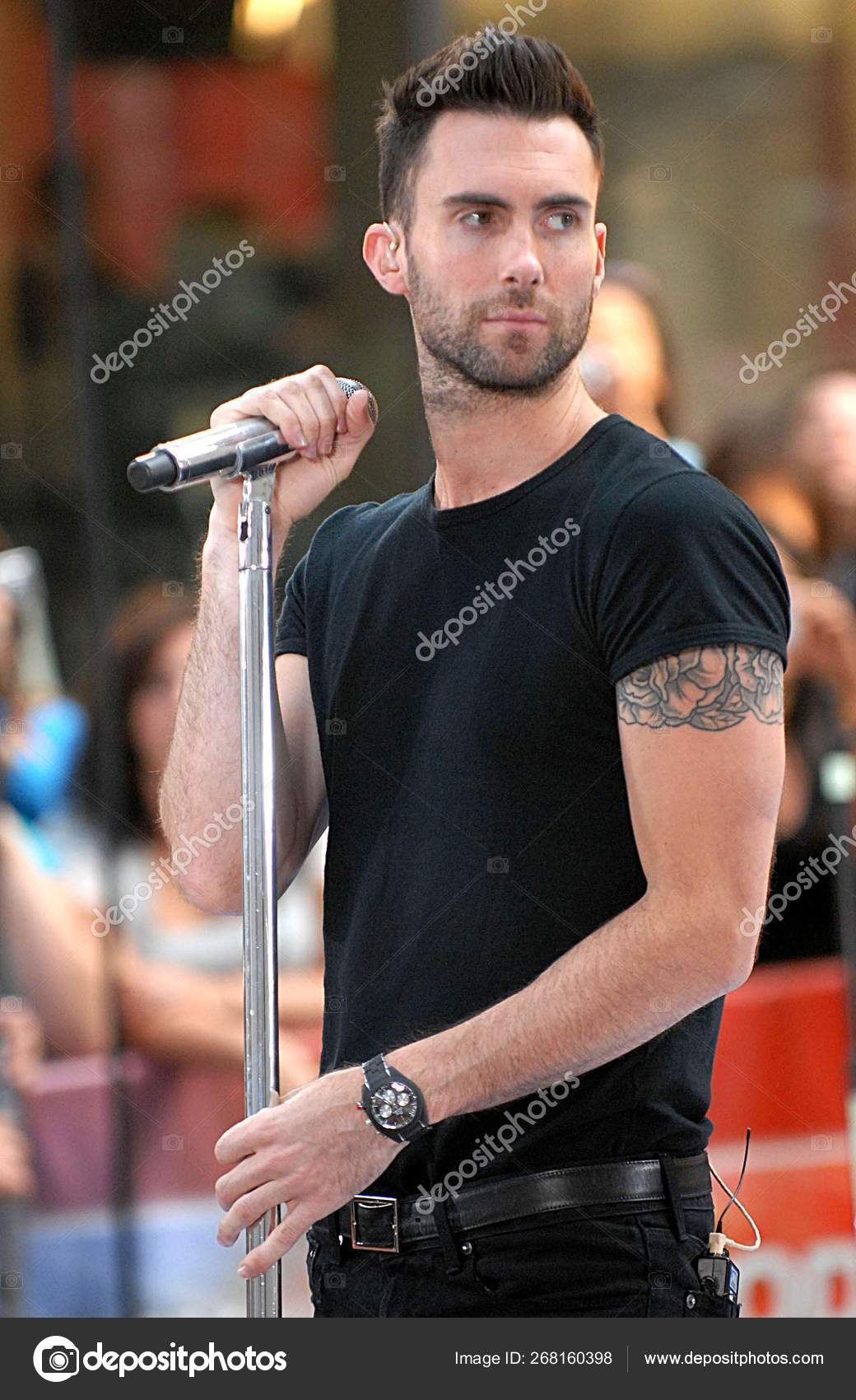 Адам Левин Maroon Сцене Nbc Today Show Concert Maroon Rockefeller.