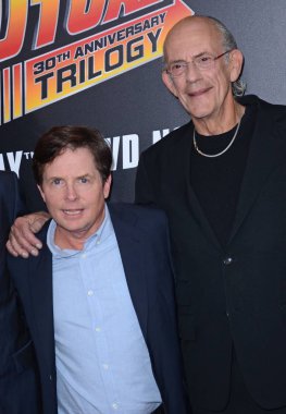 Michael J. Fox, Christopher Lloyd at arrivals for BACK TO THE FUTURE 30th Anniversary Trilogy Screening, Lincoln Square Cinema, New York, NY October 21, 2015. Photo By: Derek Storm/Everett Collection