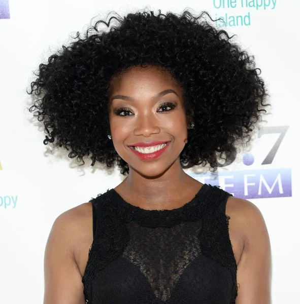 Brandy Norwood Lors Une Apparition Publique Pour 106 Lite Broadway — Photo