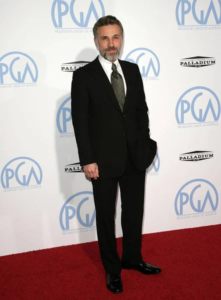 Christoph Waltz Las Llegadas Para 21º Annual Producers Guild America — Foto de Stock