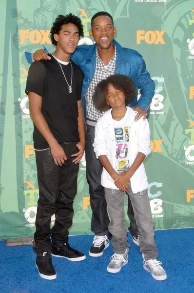 Smith Sons Arrivals 2008 Teen Choice Awards Gibson Amphitheatre Los — Foto de Stock