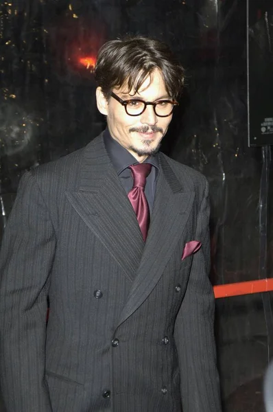 Johnny Depp Arrivals Sweeney Todd New York Premiere Ziegfeld Theatre — Stock Photo, Image