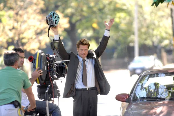 Brad Pitt Lugar Para Filmación Burn Leading Riverside Drive 122Nd —  Fotos de Stock