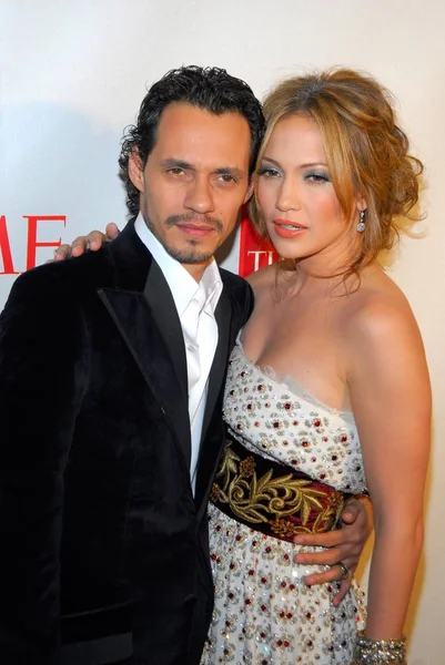 Marc Anthony Jennifer Lopez Wearing Dolce Gabbana Gown Arrivals Time — Stock Photo, Image