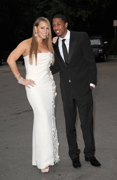 Mariah Carey Vestindo Vestido Georges Chakra Couture Nick Cannon Chegadas — Fotografia de Stock