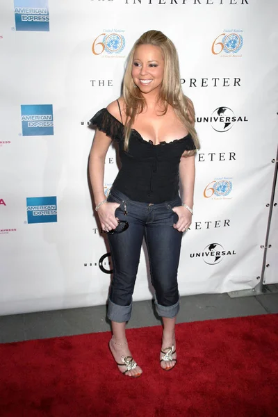 Mariah Carey Beérkezések Tolmács Premierjén Tribeca Filmfesztivál Megnyitó Night Ziegfeld — Stock Fotó