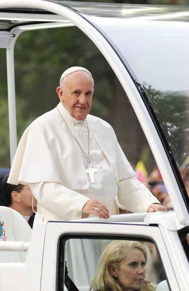 Pope Francis Jorge Mario Bergoglio Out Historic Visit Pope Francis — Foto de Stock