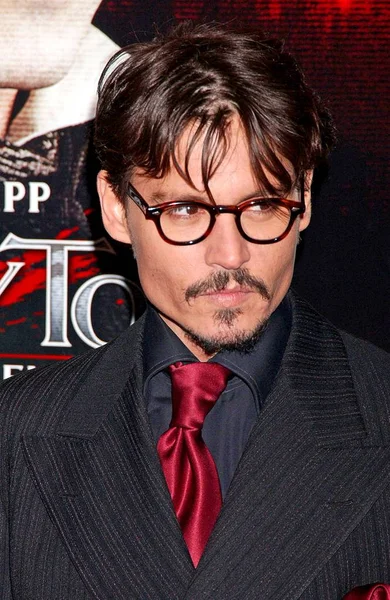 Johnny Depp Arrivals Sweeney Todd New York Premiere Ziegfeld Theatre — Stock Photo, Image