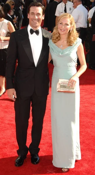 Jon Hamm Jennifer Westfeldt Arrivals 61St Primetime Emmy Awards Arrivals — Stock Photo, Image