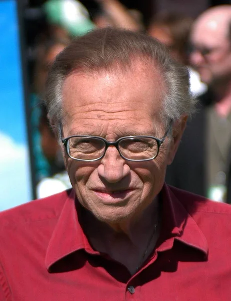 Larry King Bij Aankomst Voor Shrek Derde Première Mann Dorps — Stockfoto