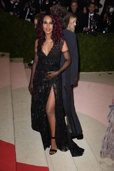 Kerry Washington Con Marc Jacobs Llegada Manus Machina Fashion Age — Foto de Stock