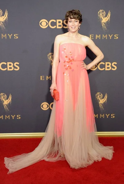 Carrie Coon Indossando Delpozo Agli Arrivi 69Th Annual Primetime Emmy Immagini Stock Royalty Free