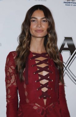 Lily Aldridge 12 yıllık Süper Bowl için gelenler: deri ve dantellerin partisi-Fri, Bentley Projects Gallery, Phoenix, az Ocak 30, 2015. Fotoğraf: Mora/Everett Collection