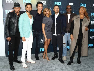 Terrence Howard, Jussie Smollet, Taraji P. Henson, Quincy Brown, Lee Daniels, Queen Latifah Fox Upfront Presentation 2017 Post-Party için gelenler, Central Park Wollman Rink, New York, Ny Mayıs 15, 2017. Fotoğraf: John Nacion / Everett Koleksiyonu