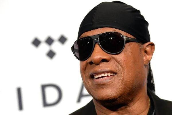 Stevie Wonder Llegada Tidal Brooklyn Annual Benefit Concert Barclays Center — Foto de Stock