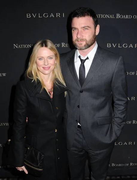 Naomi Watts Liev Schreiber Arrivals 2008 National Board Review Motion — Stock Photo, Image