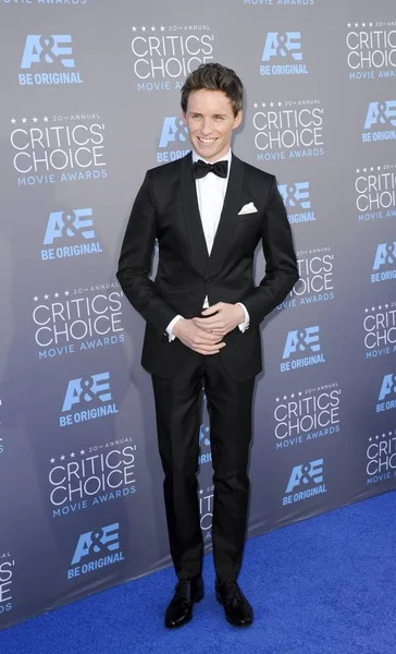Eddie Redmayne Beérkezések 20Th Éves Kritikusok Choice Movie Awards Hollywood — Stock Fotó