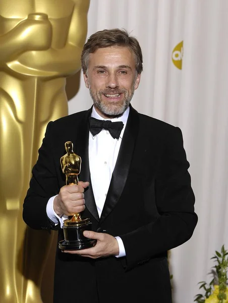 Christoph Waltz Best Actor Supporting Role Inglorious Basterds Press Room — стоковое фото