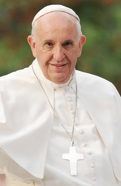 Papa Francisco Jorge Mario Bergoglio Fora Sobre Para Visita Histórica — Fotografia de Stock