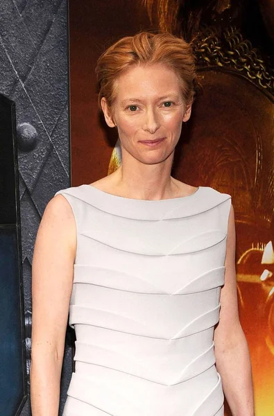 Tilda Swinton Arrivals Chronicles Narnia Prince Caspian Premiere Ziegfeld Theatre — Stock Photo, Image