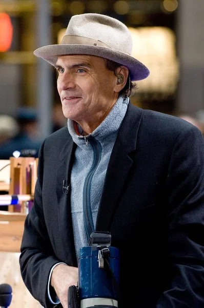 James Taylor Scenie Nbc Today Koncert James Taylor Rockefeller Center — Zdjęcie stockowe