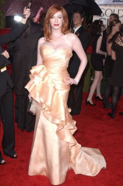 Christina Hendricks (Hıristiyan Siriano elbisesi giyiyor) 67 Yıllık Altın Küre Ödülleri için gelenler - Gelenler, Beverly Hilton Hotel, Beverly Hills, Ca Ocak 17, 2010. Fotoğraf: Tony Gonzalez / Everett Koleksiyonu