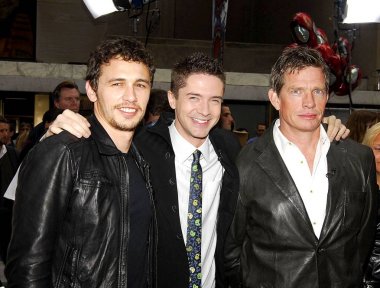 James Franco, Topher Grace, Thomas Haden Kilisesi Nbc Today Show, Rockefeller Center, New York, Ny, Nisan 30, 2007 tarihinde Nyc Kicks Off Spider-Man Hafta için talk show görünüm. Fotoğraf: Ray Tamarra / Everett Koleksiyonu