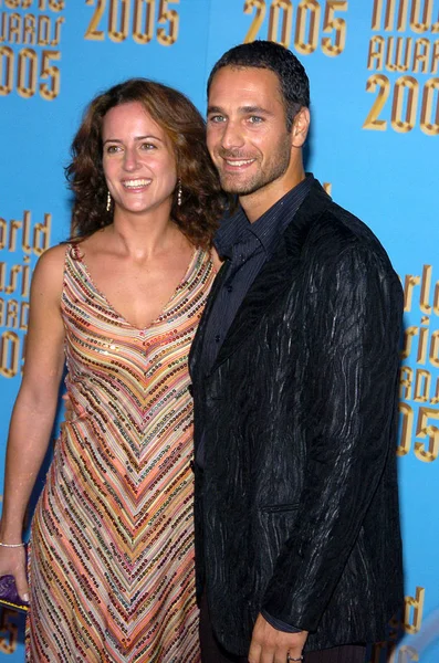 Raoul Bova Gæst Ved Ankomst Til World Music Awards 2005 - Stock-foto