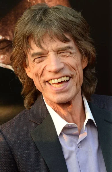 Mick Jagger Pada Saat Kedatangan Untuk Get Premiere Apollo Theater — Stok Foto