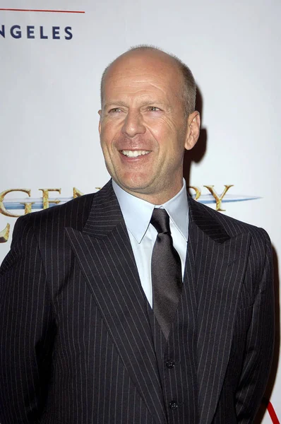 Bruce Willis Beérkezések Annie Megnyitó Éjszaka Pantages Színház Los Angeles — Stock Fotó