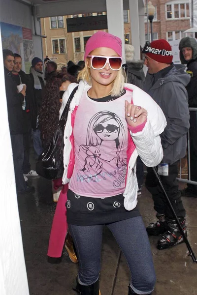 Paris Hilton Się Sun Candids Sundance Film Festival Sundance Film — Zdjęcie stockowe