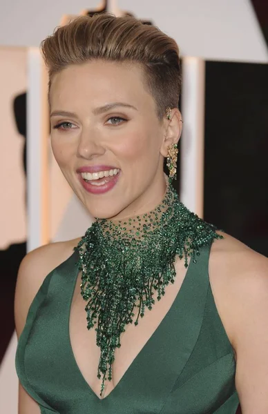 Scarlett Johansson Reino Unido Fora 87Th Academy Awards Oscars 2015 — Fotografia de Stock