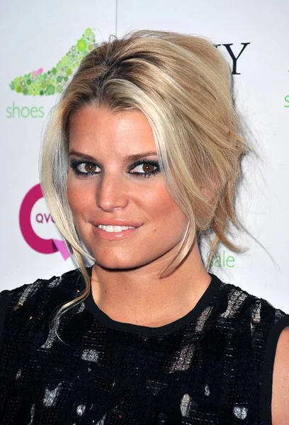 Jessica Simpson Attendance 2009 Qvc Presents Ffany Shoes Sale Benefit — Stock Photo, Image